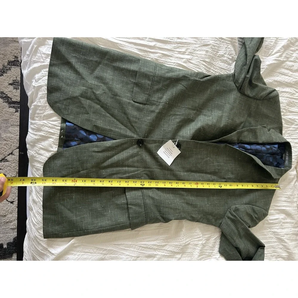 Indochino NEW Stockport‎ Wool Linen Olive Suit Jacket 50